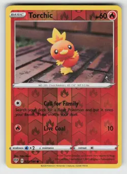 Reverse Holo Torchic 022/189 Common Darkness Ablaze Near Mint - Image 1