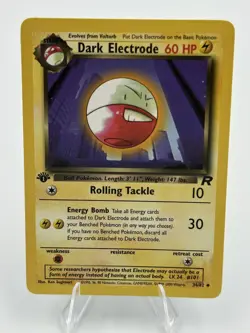 Dark Electrode 2000 Pokemon Team Rocket 1st Edition Uncommon #34/82 LP - Image 1