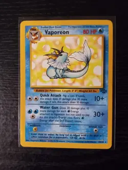1999 Pokemon Jungle Vaporeon 28/64 near mint or better - Image 1