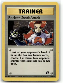 Rocket's Sneak Attack 72/82 Rare Team Rocket Pokemon Unlimited HP - Image 1