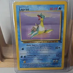 Pokemon TCG Lapras Fossil Rare Regular 25/62 NM Excellent Condition - Image 1