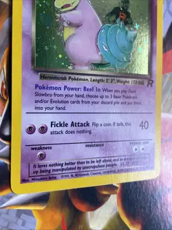 Dark Slowbro ⭐ 12/82 🌀 Halo Swirl 🌀Holo Rare Team Rocket 2000 Pokemon NM/LP - Image 5