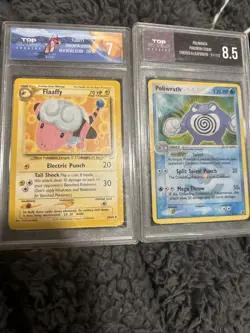 Both Pokemon Cards 2000 Flaffy And 2004 Poliwrath - Image 1