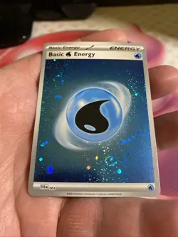 Pokemon TCG - Water Energy SVE 003 Cosmos HD Holo NM For 151 Master Set Swirl! - Image 2