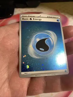 Pokemon TCG - Water Energy SVE 003 Cosmos HD Holo NM For 151 Master Set Swirl! - Image 3
