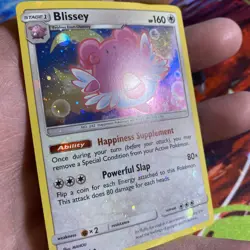 Blissey - 153/214 - Pokemon Lost Thunder Sun & Moon Cosmos Holo NM Holo Bleed - Image 3