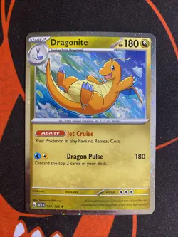 Dragonite 149/165 Cosmos Holo 151 Sam's Club Exclusive Promo Pokemon - SWIRL - Image 1