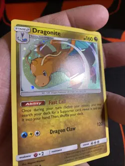 Pokemon Dragonite 119/181 Cosmos Rare Sun & Moon Team Up Holo NM ENGLISH - Image 2