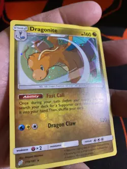 Pokemon Dragonite 119/181 Cosmos Rare Sun & Moon Team Up Holo NM ENGLISH - Image 3