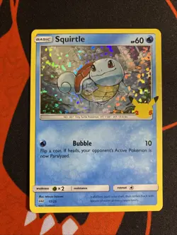 Squirtle 17/25 Holo HEAVY HOLOBLEED McDonald's Promo Pokemon 25th Anniversary - Image 1