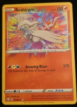 Reshiram 017/072 Shining Fates Amazing Rare Holo ENG Pokemon TCG - Image 1