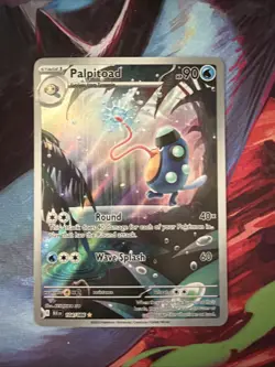 Pokemon Palpitoad 104/086 Sv: Black Bolt Illustration Rare Holo 90 HP - Image 1