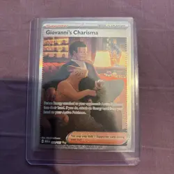 Pokemon TCG Scarlet & Violet 151 Giovanni’s Charisma 204/165 Holo SIR - Image 1