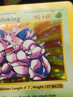 Nidoking 11/102 Rare Holo Shadowless MP Pokemon TCG Vintage WOTC Base Set 1999 - Image 3