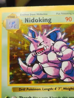 Nidoking 11/102 Rare Holo Shadowless MP Pokemon TCG Vintage WOTC Base Set 1999 - Image 4