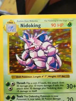 Nidoking 11/102 Rare Holo Shadowless MP Pokemon TCG Vintage WOTC Base Set 1999 - Image 5