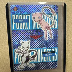 Pokemon Pocket Monsters Prism Holo Mew Mewtwo Evolution Carddass #579 Alakazam - Image 1