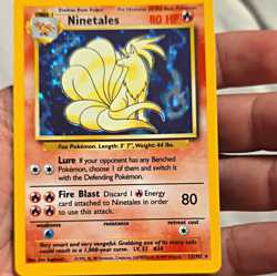 Pokemon TCG Ninetales 12/102 Base Set Unlimited Holo Rare 1999 English 80 HP - Image 1