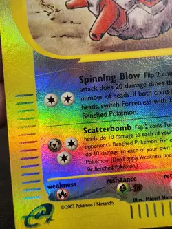 Forretress 9/144 Skyridge Reverse Holo Rare 70 HP English Pokemon Tcg Vtg Play C - Image 3