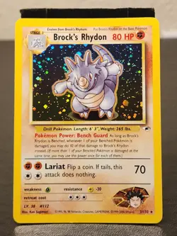 Pokemon Vintage Holo Brock's Rhydon 2/132 Gym Heroes Wotc 2000 - Image 1