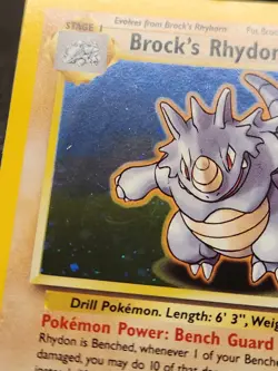 Pokemon Vintage Holo Brock's Rhydon 2/132 Gym Heroes Wotc 2000 - Image 3