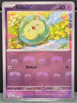 Solosis 037/086 Master Ball Pattern Reverse Holo Black Bolt Pokemon Near Mint NM - Image 1
