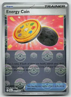Pokemon Energy Coin (Poke Ball Pattern) 081/086 Black Bolt Uncommon Holo NM - Image 1