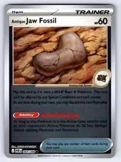 ANTIQUE PLUME FOSSIL (POKE BALL PATTERN) 079/086 HOLO WHITE FLARE POKEMON NM - Image 1