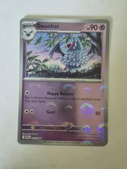 Swoobat (Poke Ball Pattern) 037/086 Uncommon White Flare Pokemon Holo Near Mint - Image 1