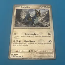 Cobalion 066/086 SV: Black Bolt Poke Ball Pattern Holo Rare NM Pokemon TCG - Image 2