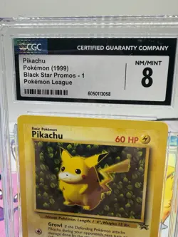 1999 Pokemon Wizards Black Star Promos Pikachu #1 CGC 8 NM/MINT - Image 2
