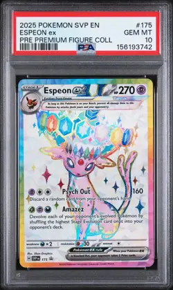 2025 POKEMON SVP EN-SV BLACK STAR PROMO #175 ESPEON EX PSA 10 - Image 1