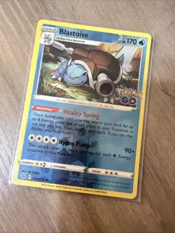 Blastoise 017/078 Pokemon GO Rare Reverse Holo Near Mint - Image 1