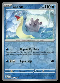 Lapras 131/165 UC 151 Pokemon Reverse Holo NM - Image 1
