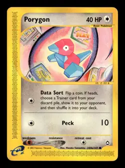 Porygon 103b/147 Aquapolis Common Pokemon TCG - Image 1
