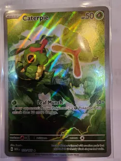 Pokemon TCG Caterpie 172/165 English Scarlet & Violet 151 Illustration Rare SV - Image 3