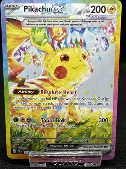 Pokemon Pikachu ex 238/191 Sv08: Surging Sparks Holo Special Illustration Rare - Image 3