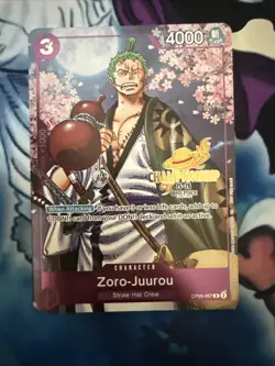 Zoro-Juurou (Event Pack Vol. 5) OP05-067 One Piece PROMO GOLD CHAMPIONSHIP - Image 4