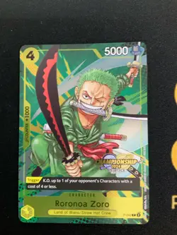Zoro-Juurou (Event Pack Vol. 5) OP05-067 One Piece PROMO GOLD CHAMPIONSHIP - Image 1