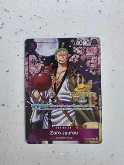 Zoro-Juurou (Event Pack Vol. 5) OP05-067 One Piece PROMO GOLD CHAMPIONSHIP - Image 1