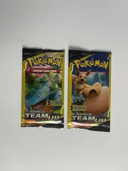 Pokemon Sun and Moon Team Up 3 Card Mini Booster Packs - Image 1
