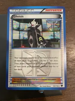 Pokemon Ghetsis Team Plasma Holo Card 101/116 Plasma Freeze - Image 1