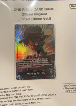 IN HAND One Piece Card Game Official Playmat Limited Edition Vol.5 & Promo Card - Image 2