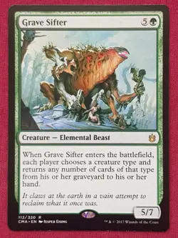 Magic The Gathering COMMANDER ANTHOLOGY CMA GRAVE SIFTER green card MTG - Image 1