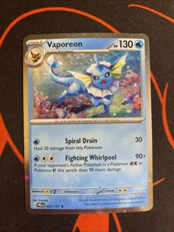 Vaporeon 022/131 Cosmos Holo Miscellaneous Cards & Products NM TRIPLE SWIRL 💫 - Image 1