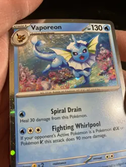 Vaporeon 022/131 Cosmos Holo Miscellaneous Cards & Products NM TRIPLE SWIRL 💫 - Image 3