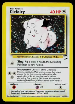 Pokemon Card - Clefairy Base Set 2 6/130 Holo Rare - Image 1