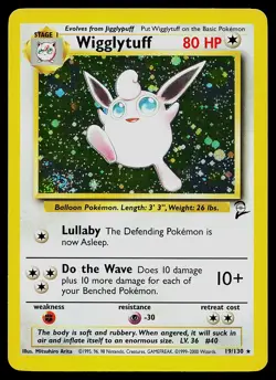 Pokemon Card - Wigglytuff Base Set 2 19/130 Holo Rare - Image 1