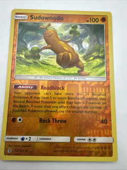 Pokemon card Sudowoodo 66/145 Reverse Holo Guardians Rising Near Mint - Image 1