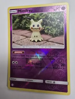 Mimikyu 97/236 Reverse Holo Rare Cosmic Eclipse Pokemon Card LP 2019 - Image 3